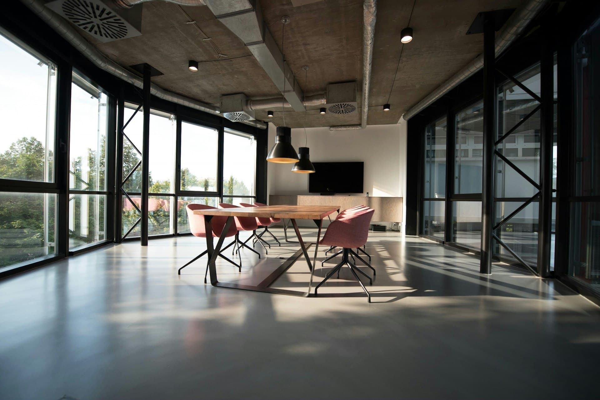 Downtown Tenant Build-Out — Open ceiling & glass partitions